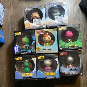 Lot of 8 Funko Dorbz DC Justice League Batman Superman Aquaman